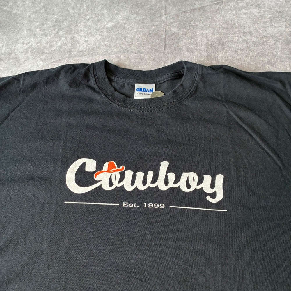 Vintage Harley-Davidson Cowboy Austin Texas T-Shirt Mens XL Black Short Sleeve - Picture 2 of 8